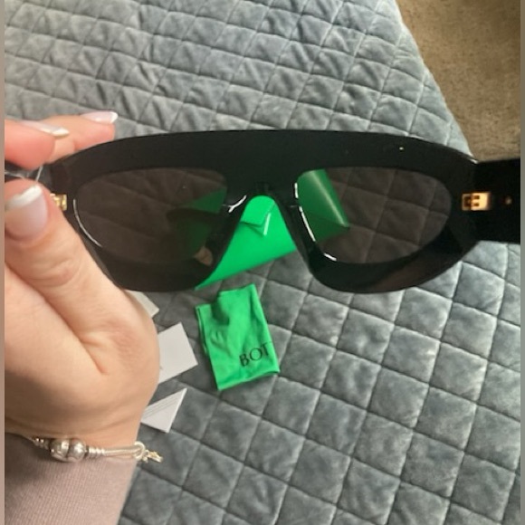 Bottega Veneta Black Ribbon Aviator Sunglasses main image 8